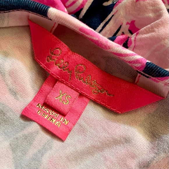 Lilly Pulitzer Jessalynne Romper in “Inky Navy Flamingle” - Picture 6 of 7